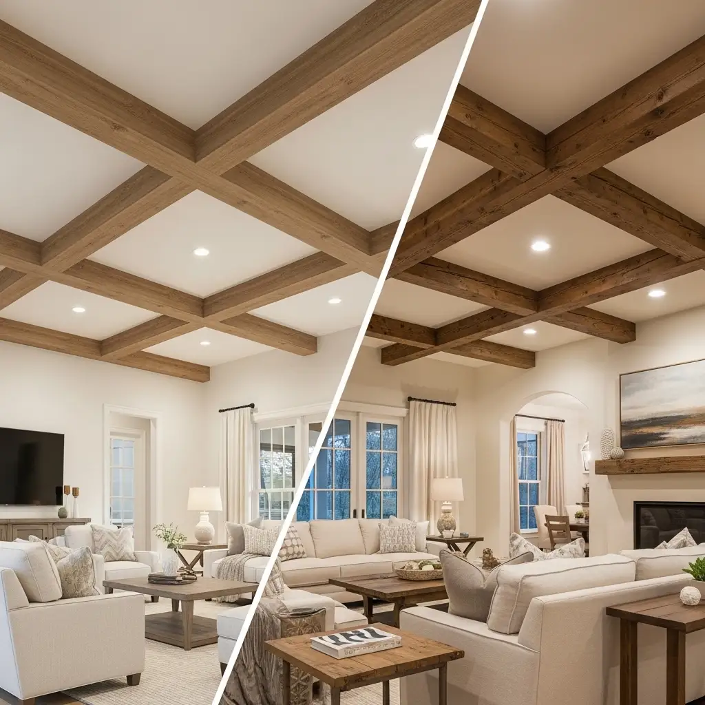 16 Faux Wood Beams vs. Real Wood Beams