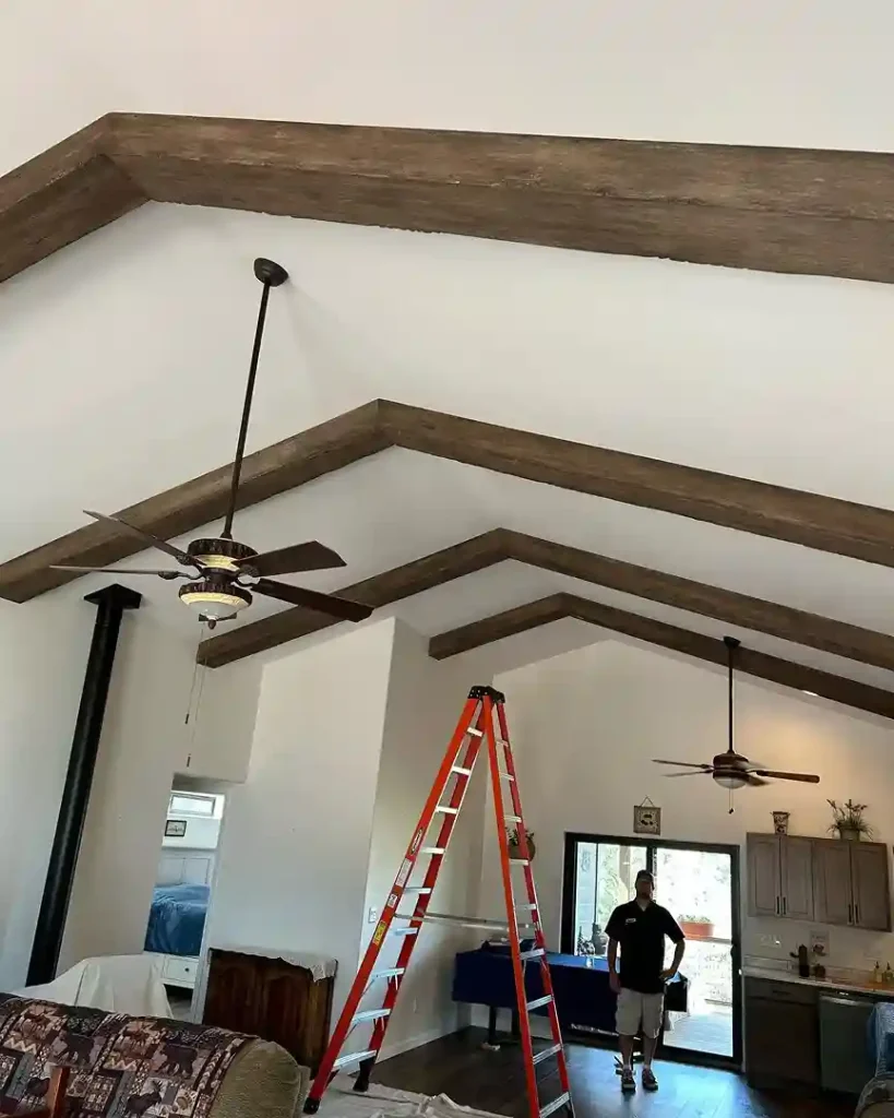 7 Professional to Install Faux Beams