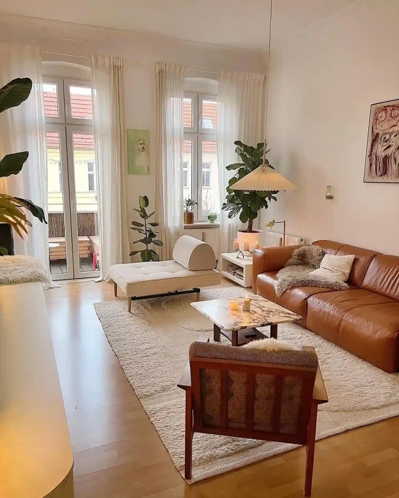 01 Brown Couch Living Room