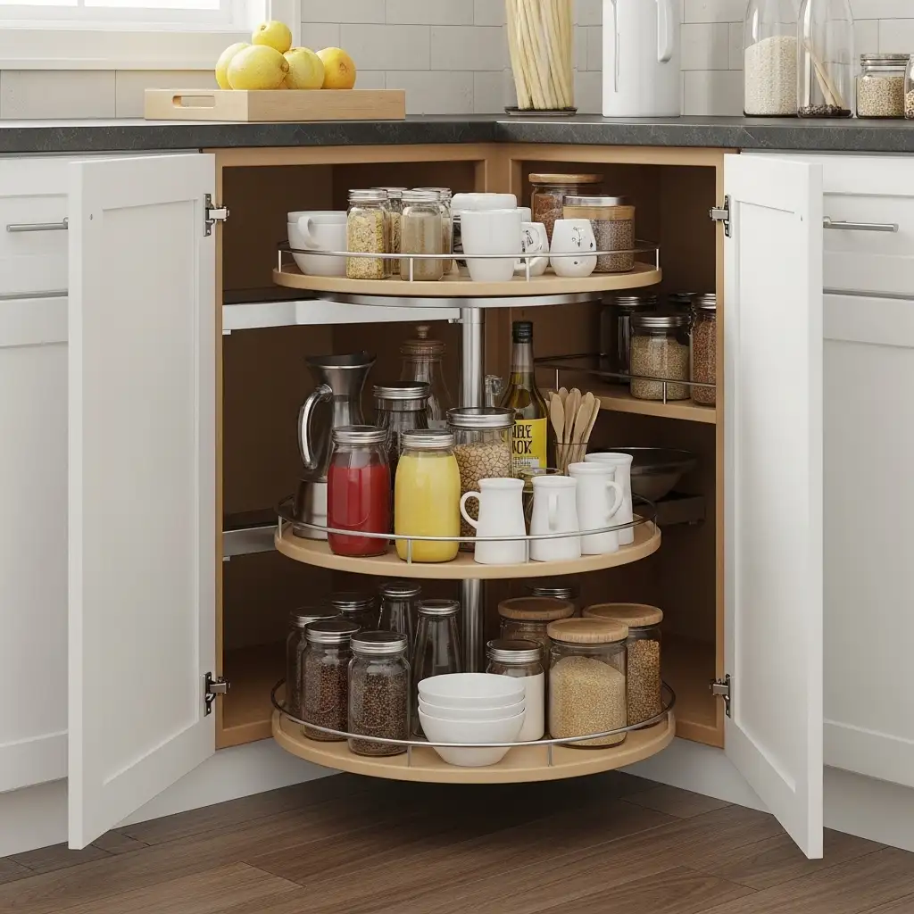 1 Install a Lazy Susan Turntable