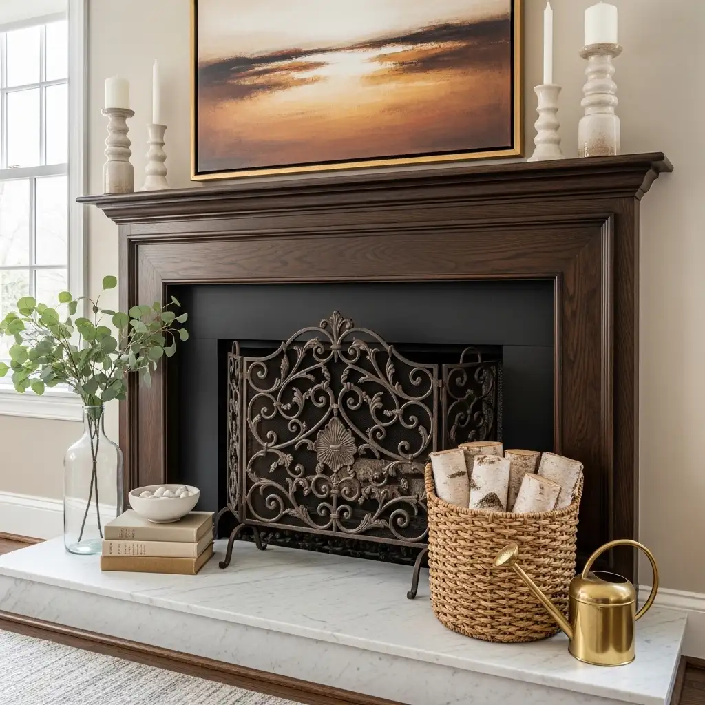 10 How to Style a Fireplace Hearth Beautifully