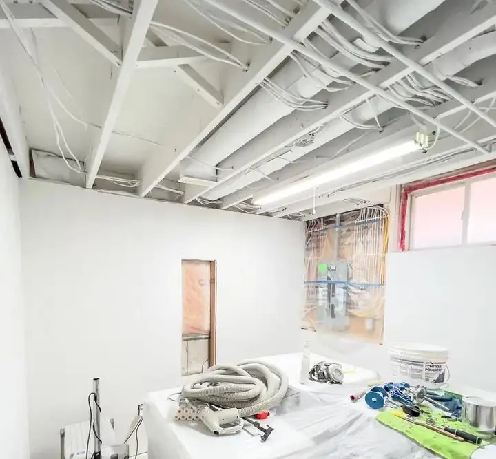12 Ductwork in an Exposed Basement Ceiling
