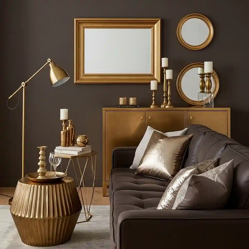 14 Warm Metallic Accents in Gold and Brass