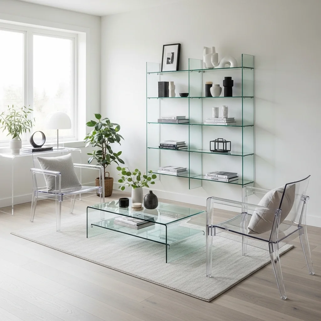 15 Use Transparent and Glass Furniture