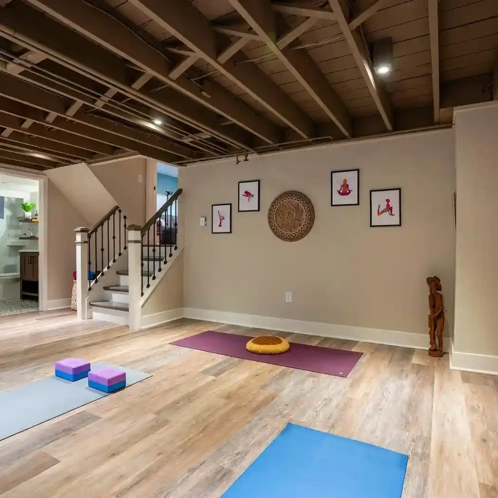 17 Exposed Basement Ceiling for a Home Gym