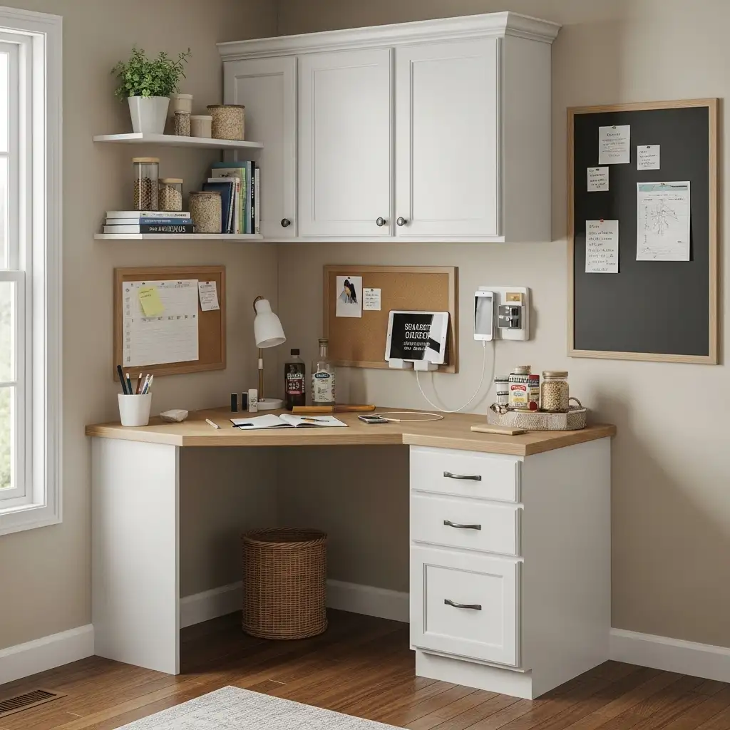 18 Corner Kitchen cabinets Desk or Command Center