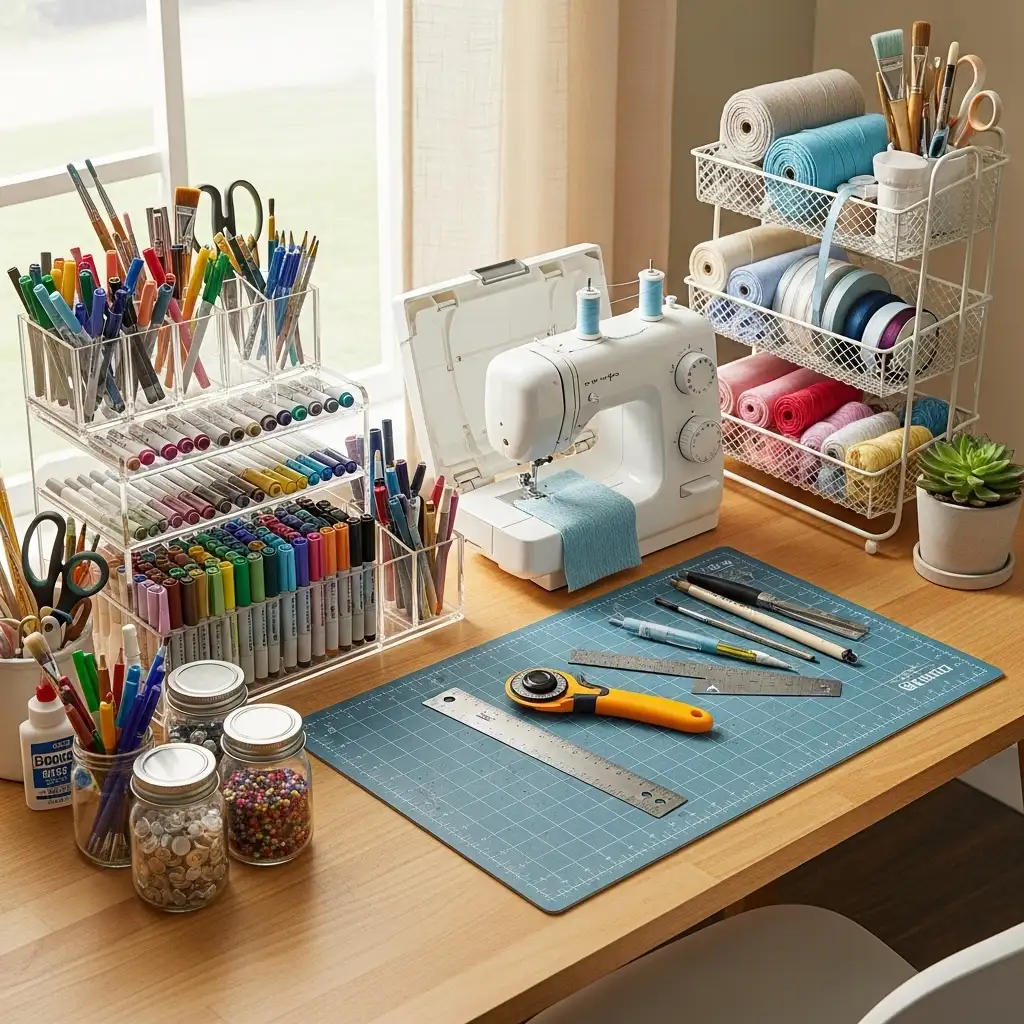 18 Organize Your Craft Table Surface for Daily Efficiency