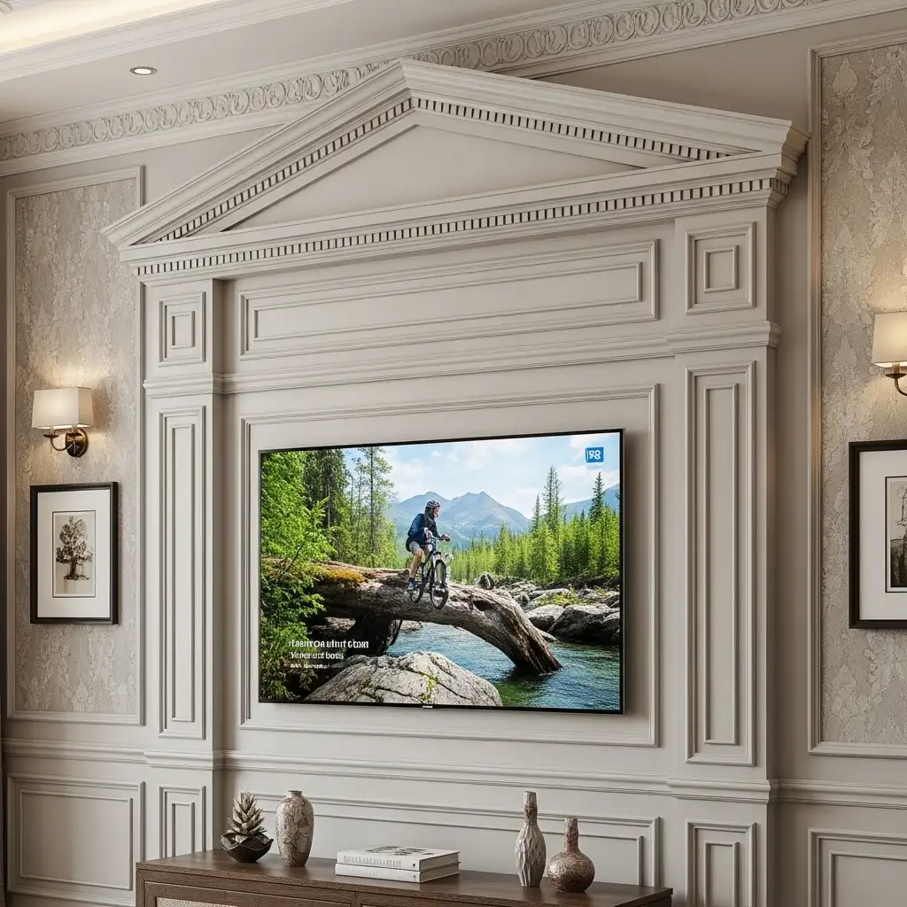 20 Add Architectural Moulding or Panelling Above the TV
