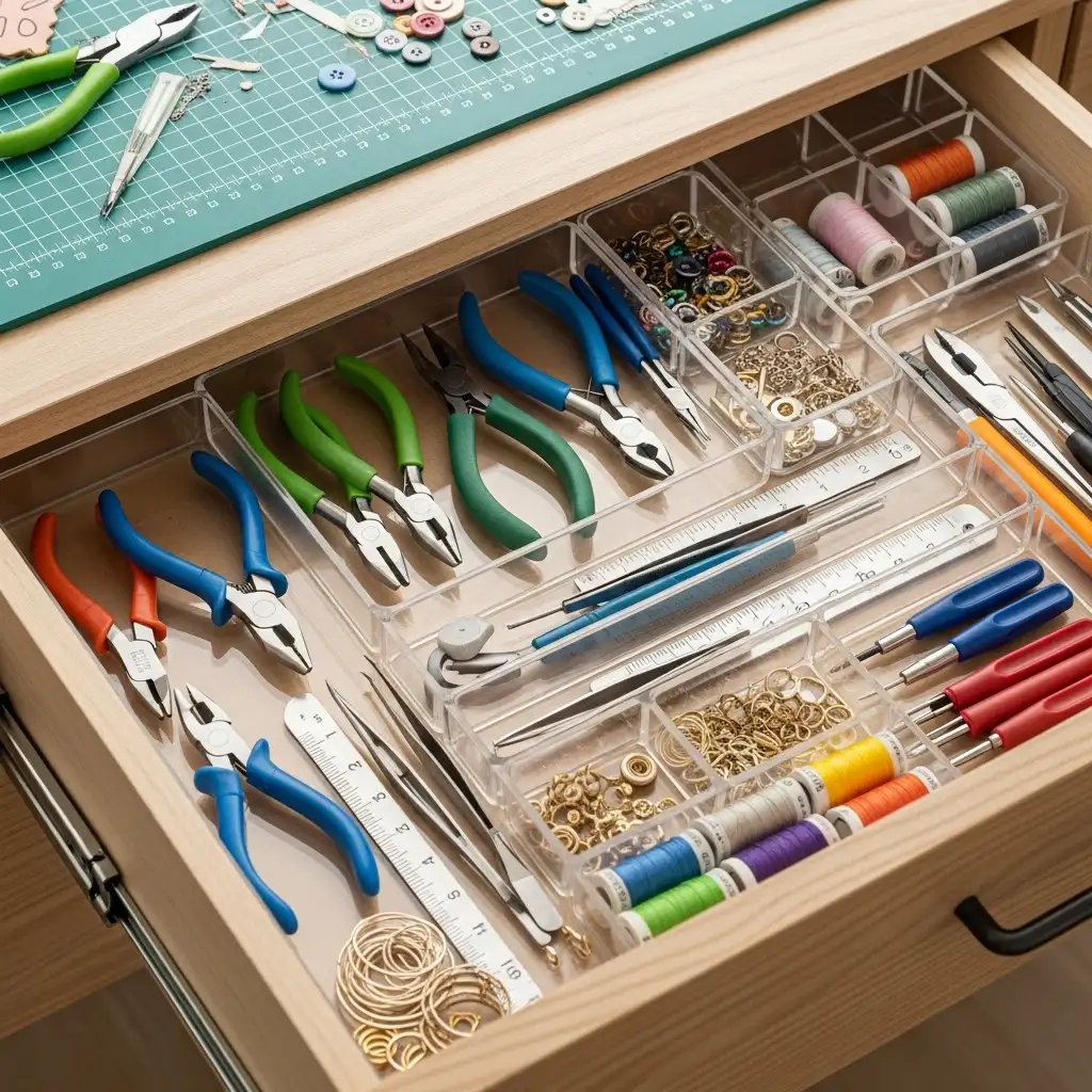 22 Use Drawer Organizer Inserts for Small Tools