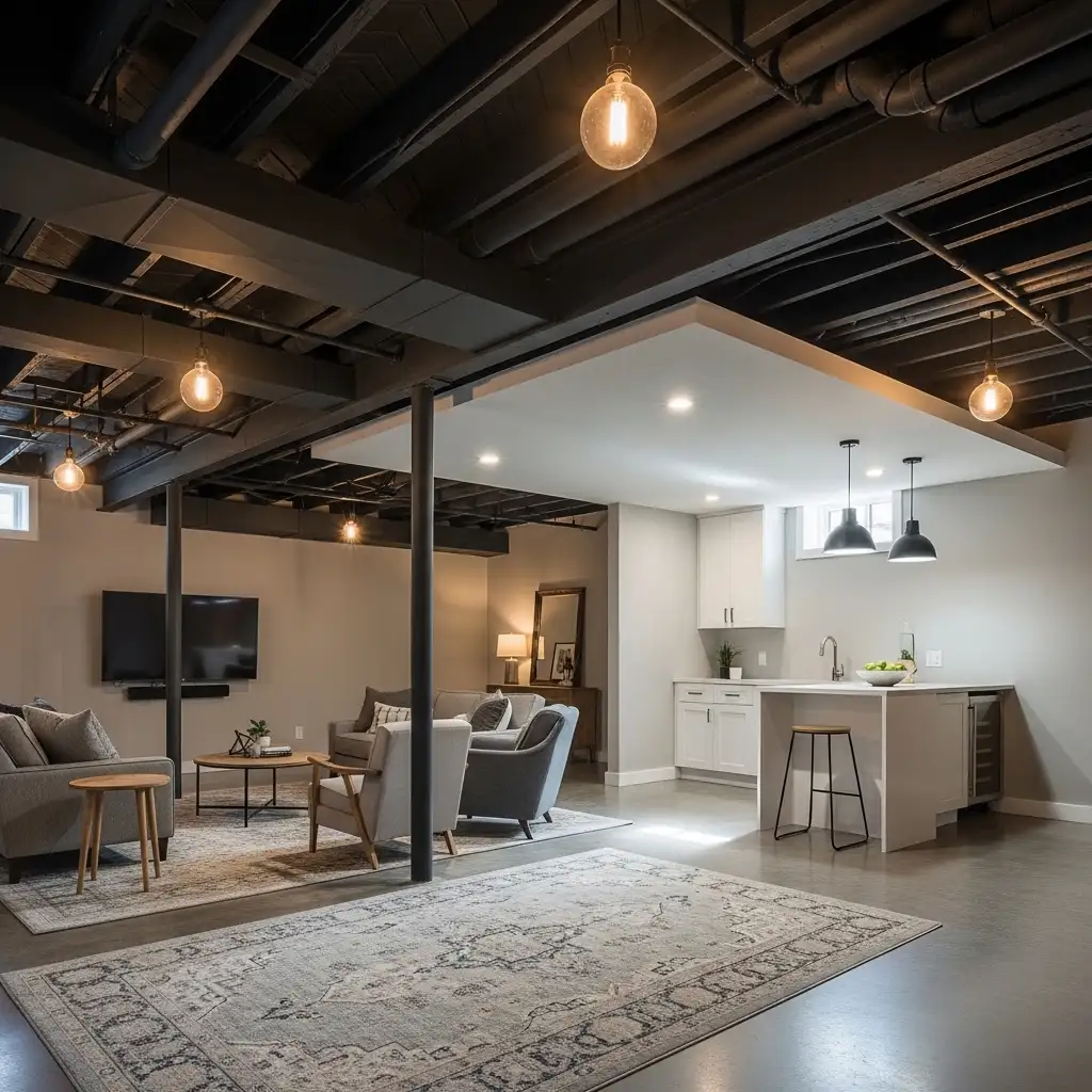 26 Exposed Ceiling With Drop Ceiling Combined