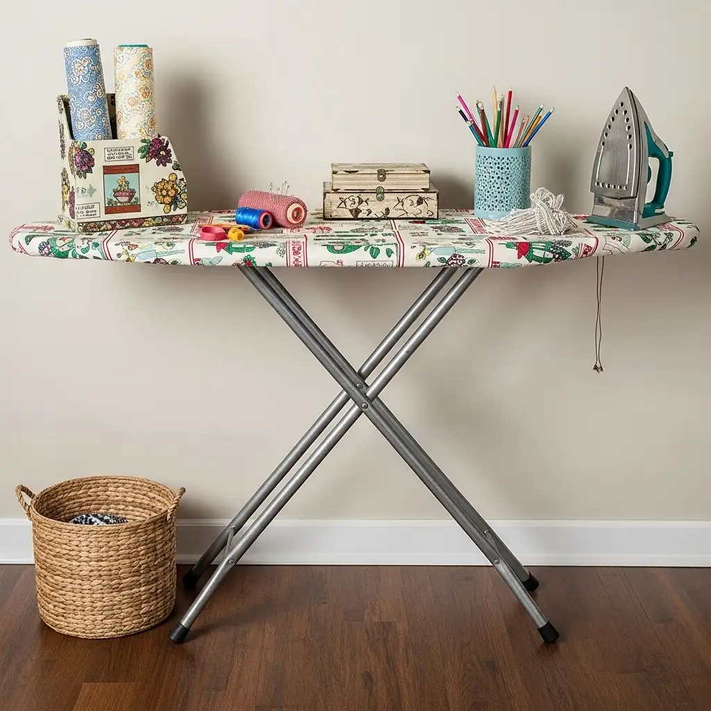 28 Vintage Ironing Board as an Extra Work Surface