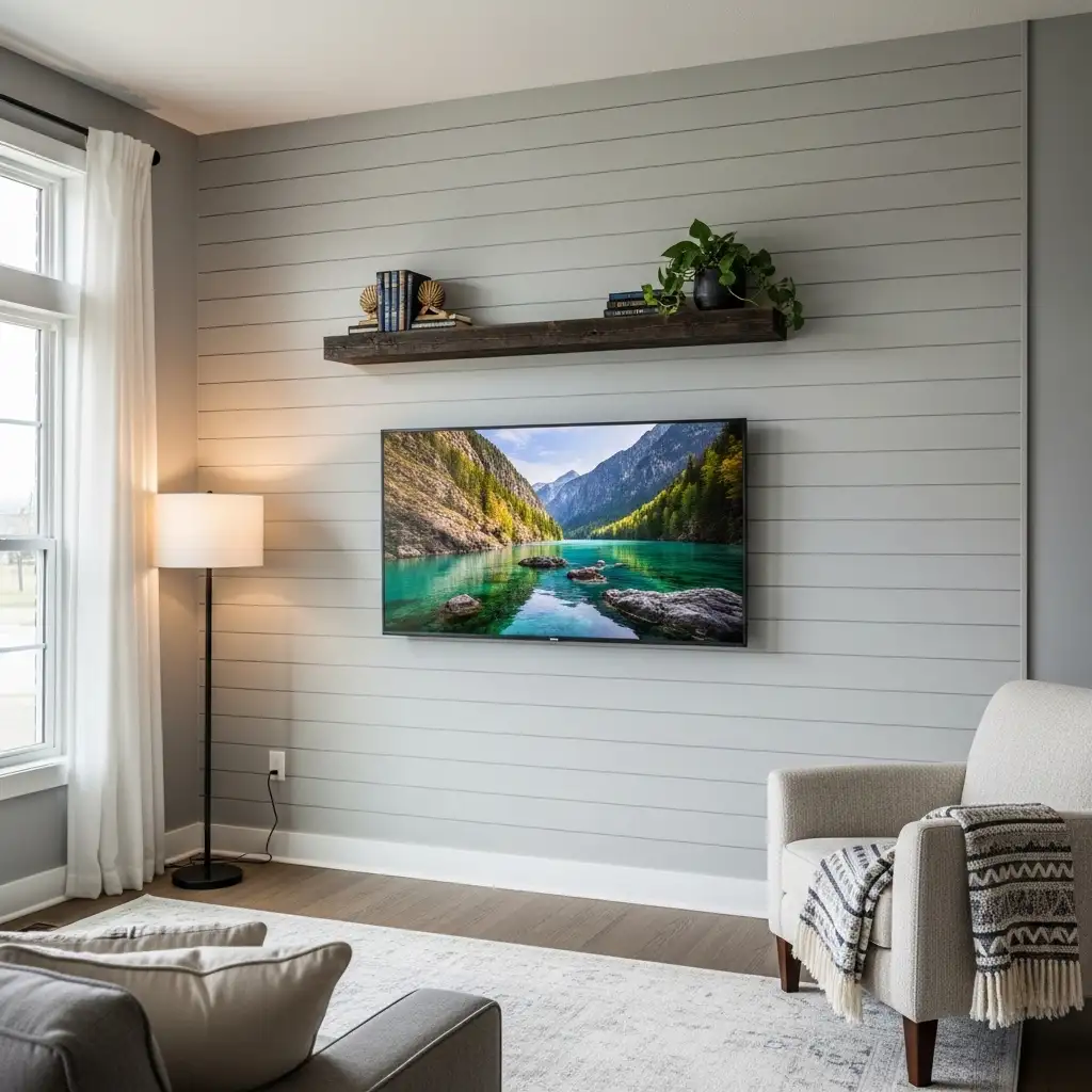 4 Add a Shiplap or Wood Panel Feature Wall