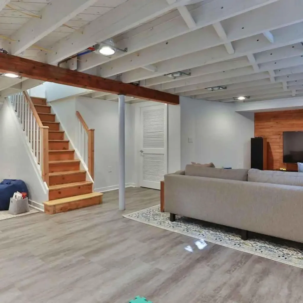 5 Choose an Exposed Basement Ceiling