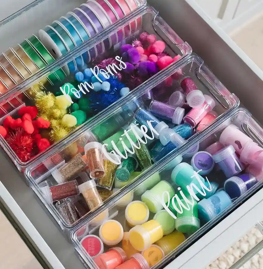 7 Use Labeled Bins and Baskets Throughout