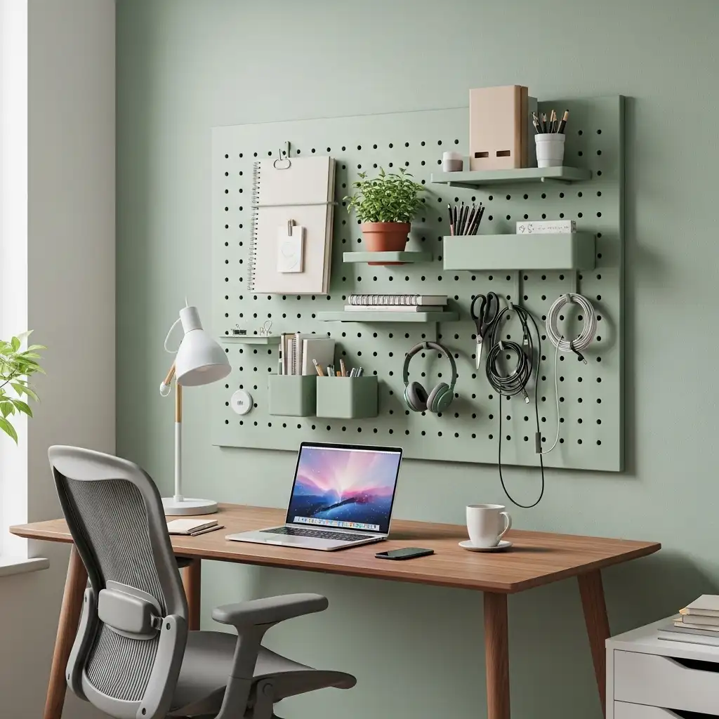 7. Add a Pegboard for Flexible Organization