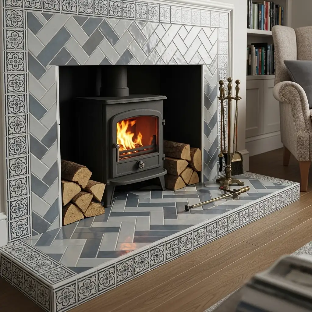 8 Porcelain and Tile Hearth