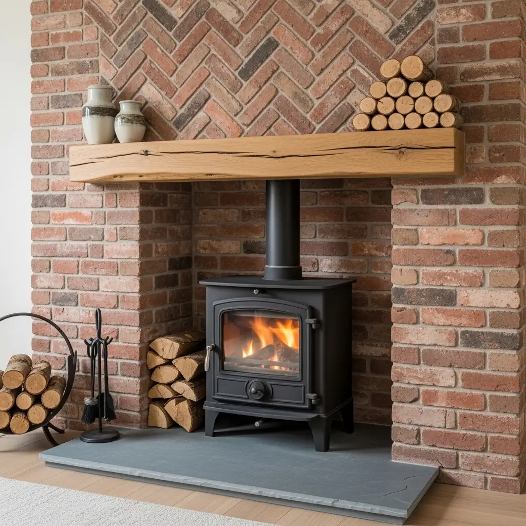 9 Best Wall Treatments Behind a Wood Burning Stove