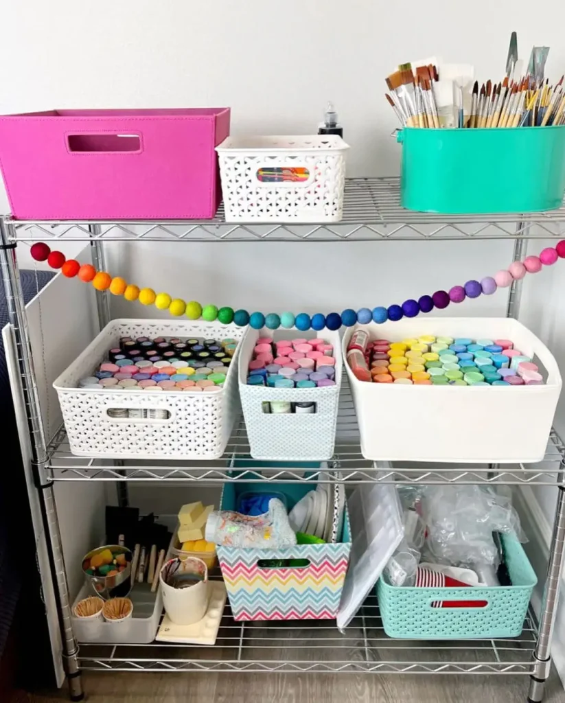 9 Organize Paint with a Dedicated Paint Storage System