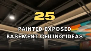 Painted Exposed Basement Ceiling Ideas