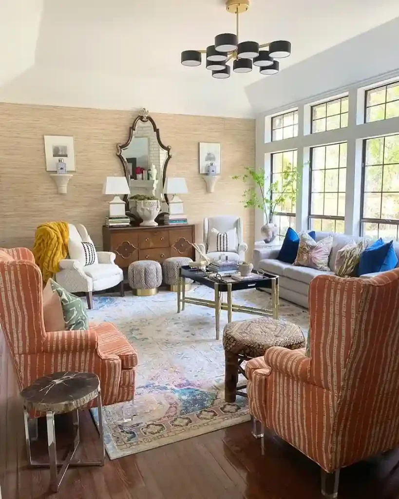 10. Grasscloth Wallpaper Panels for Texture