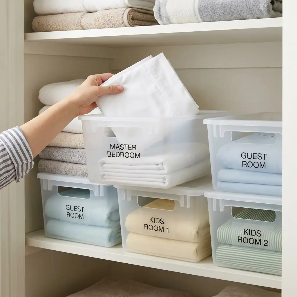 10. Sort Sheets by Room for Effortless Bedmaking