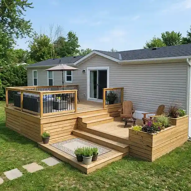 11. Build a Multi Level Deck for Visual Interest