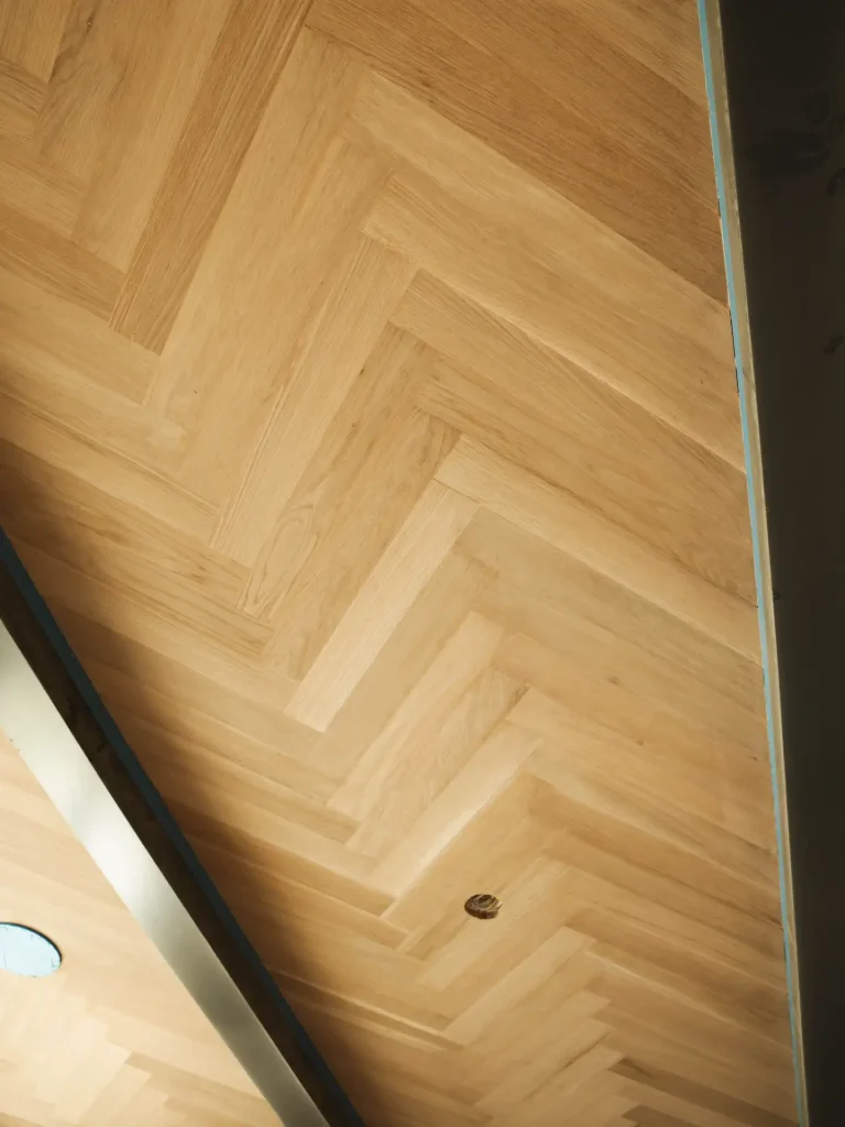 11. Create a Herringbone Pattern Wood Ceiling
