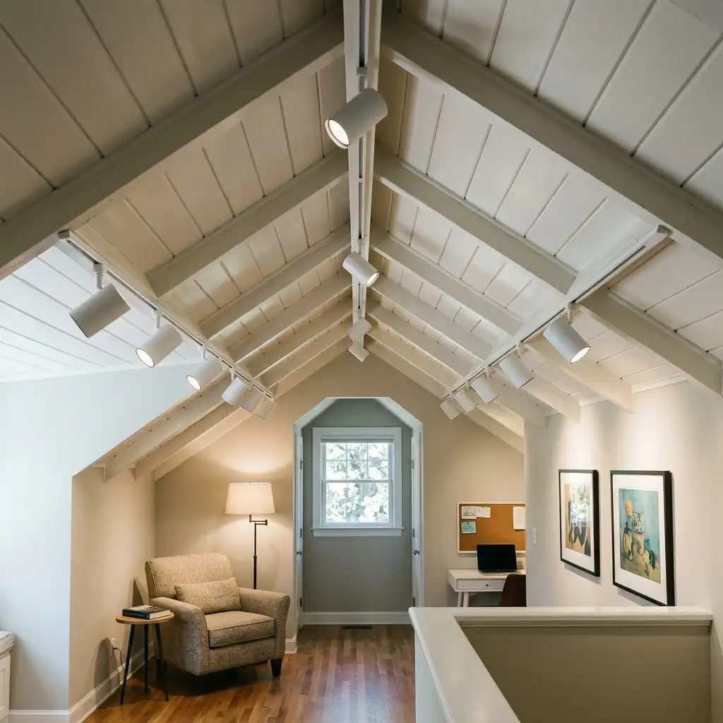 11. Install Track Lighting Along the Slope