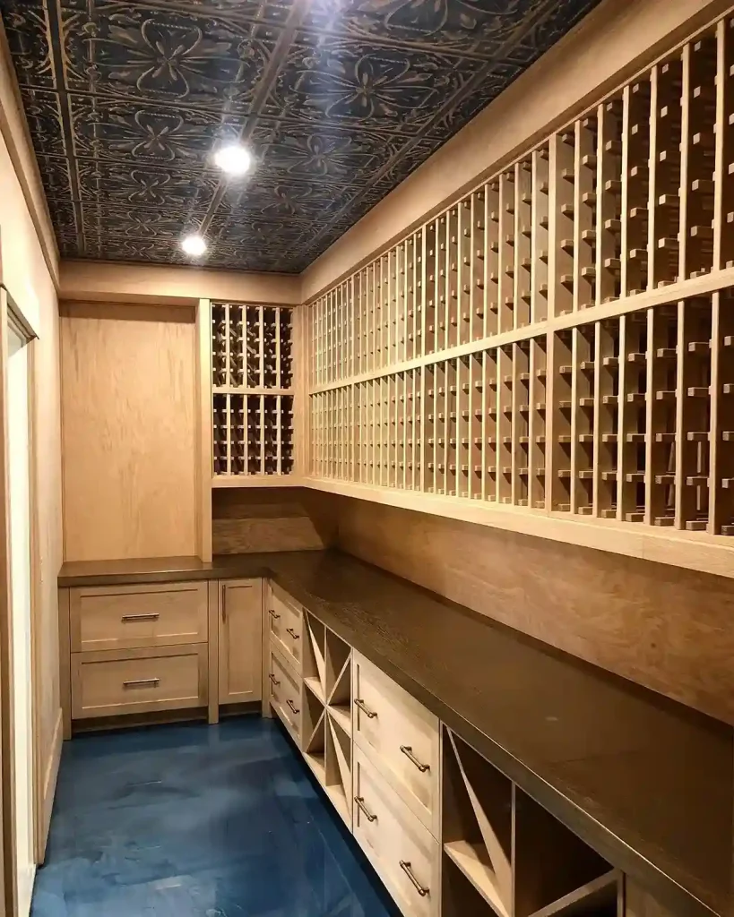 13. Create a Tin Tile Ceiling With Peel and Stick Tiles