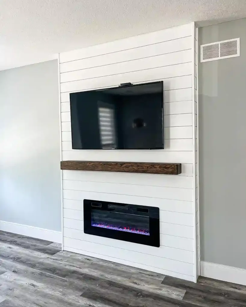 13. Install a Shiplap Accent Wall in the Living Room