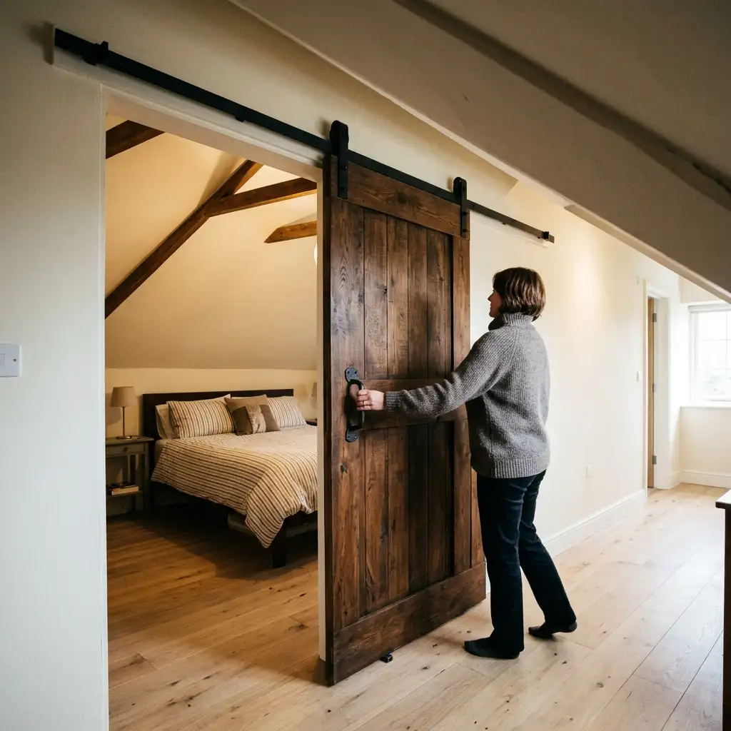 15. Add a Barn Door to a Sloped Ceiling Room