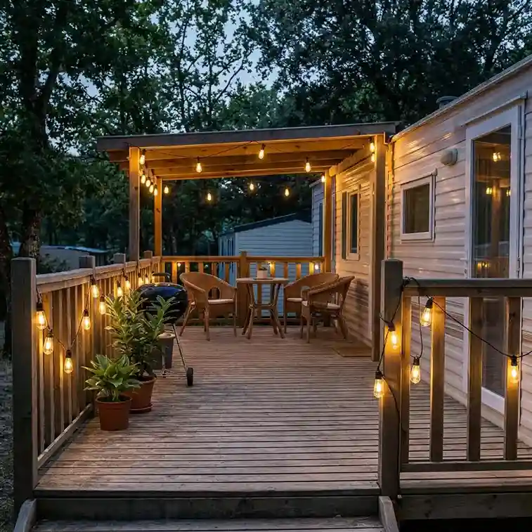 15. Install String Lights for Evening Atmosphere