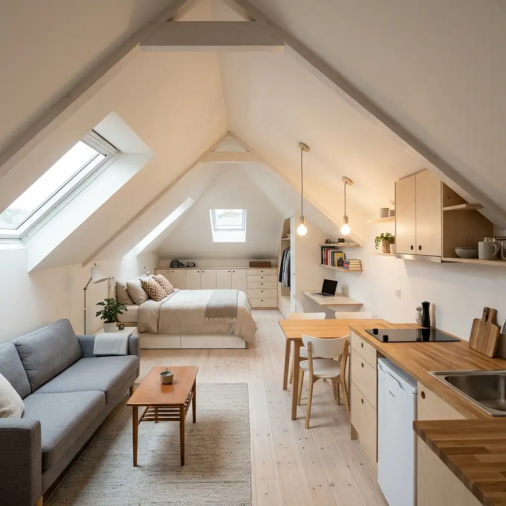 16. Create a Studio Apartment in a Sloped Space