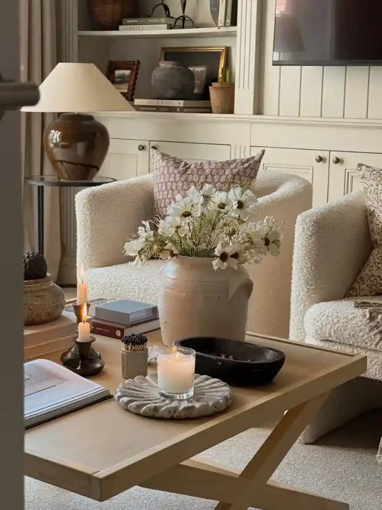 17. Style a Living Room Coffee Table for a Small Space