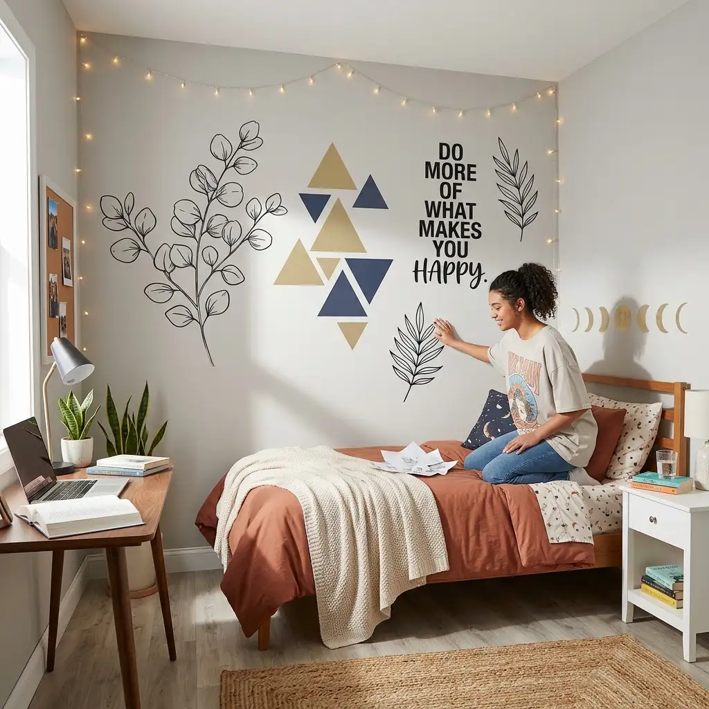 18. Use Wall Decals for Easy Personalization