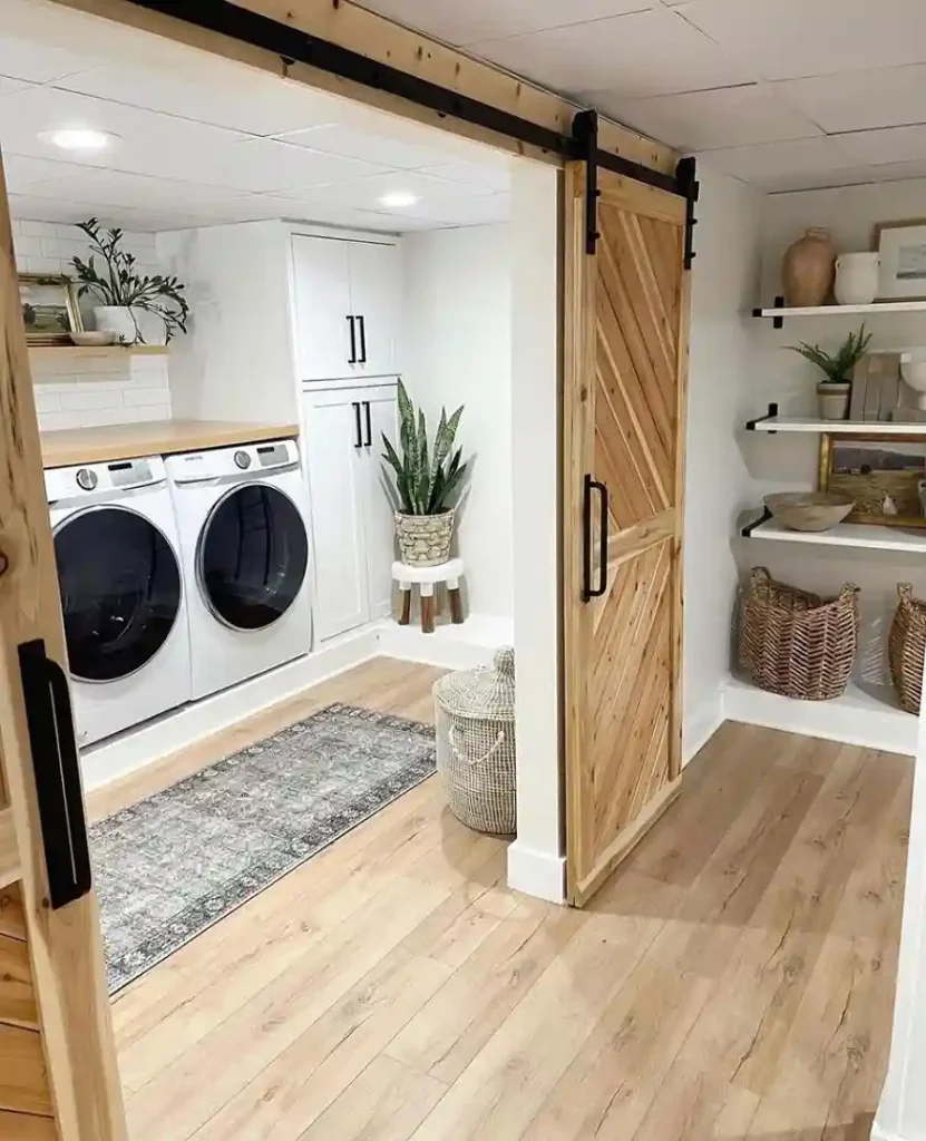 19. Install a Barn Door in a Laundry Room