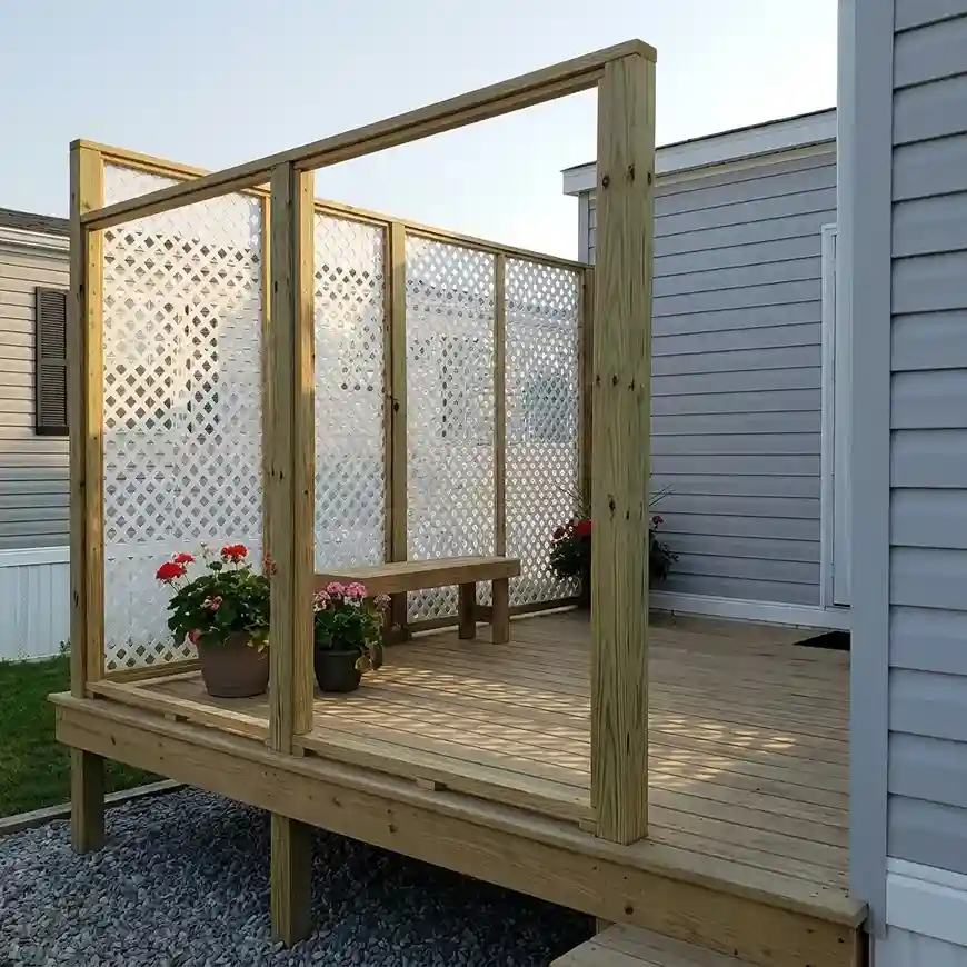 19. Install a Privacy Screen Along One Side