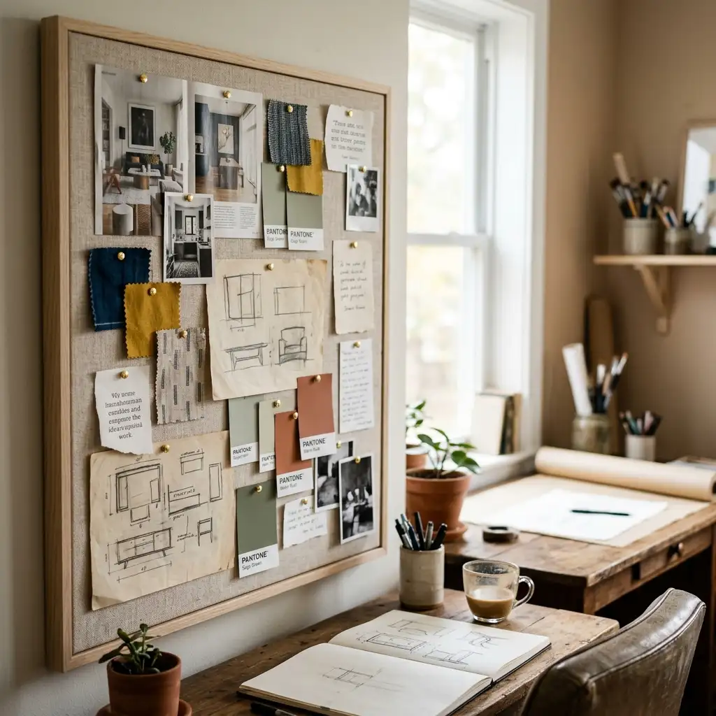 20. Add a Pegboard Inspiration Board