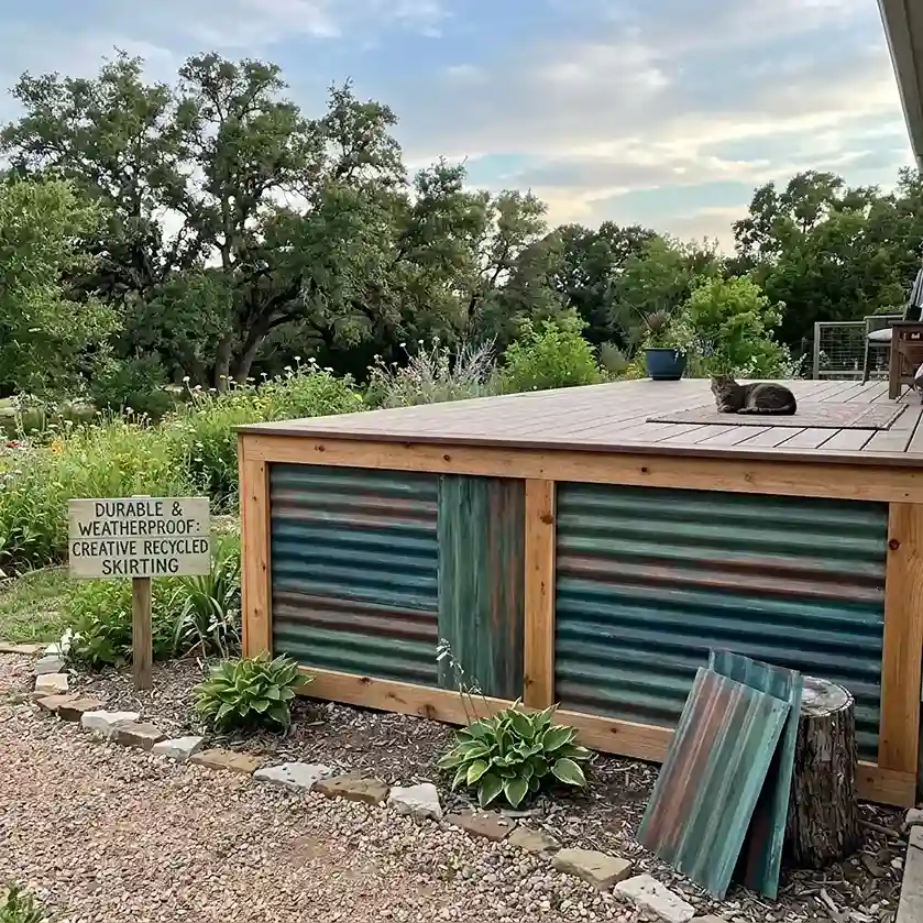 21. Use Tin or Metal Roofing Panels Painted for a Unique Finish