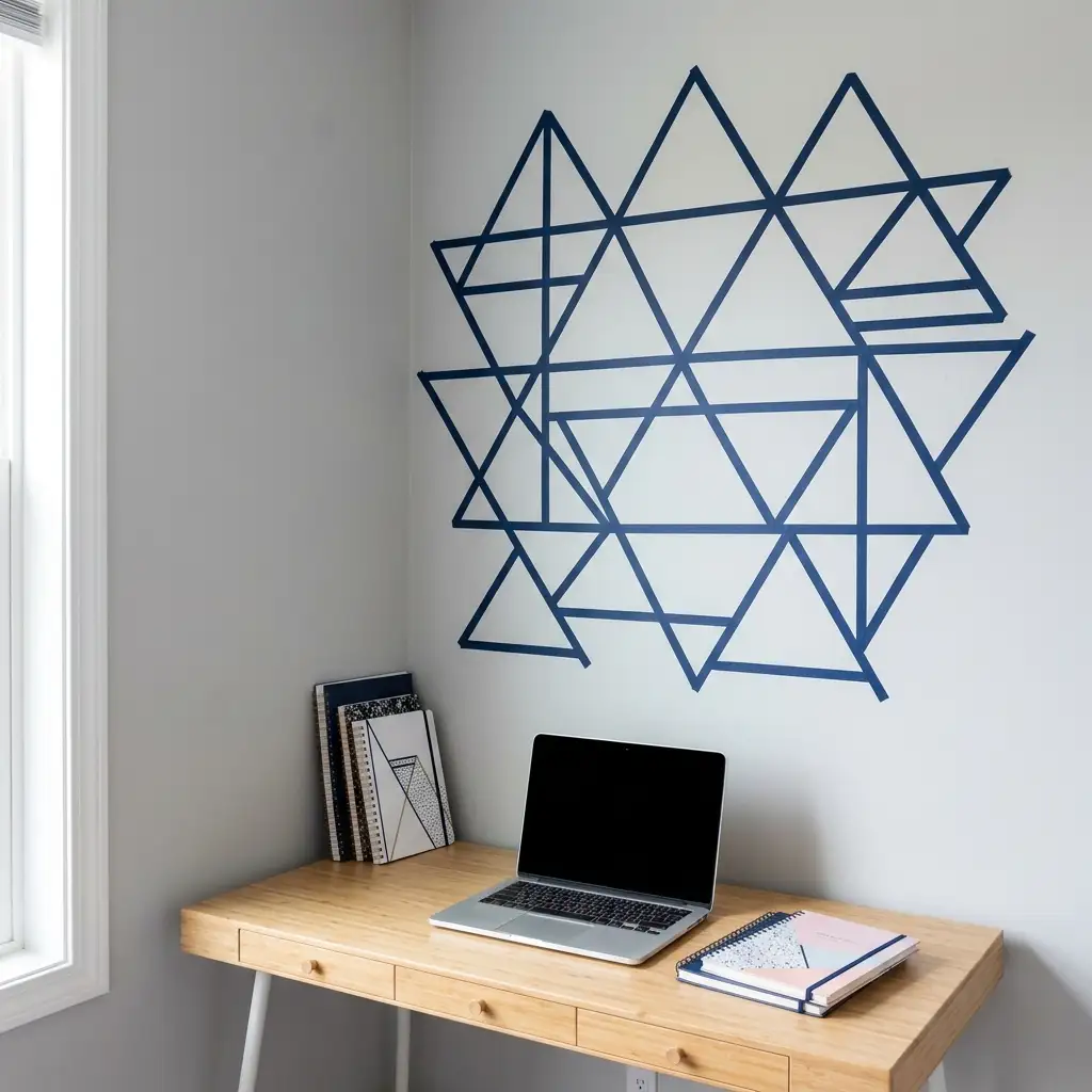 21. Use Washi Tape for Creative Wall Designs