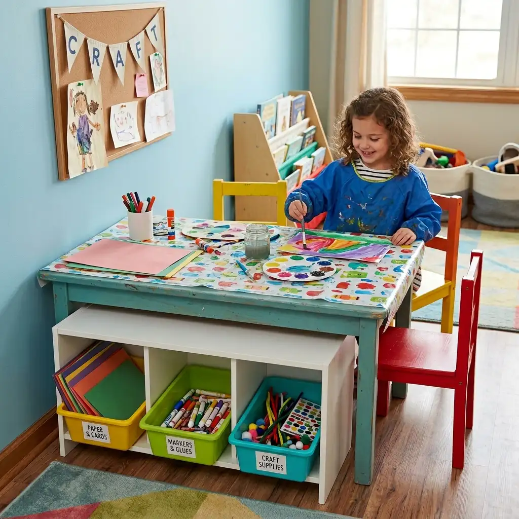 22. Create a Kid Friendly Craft Corner