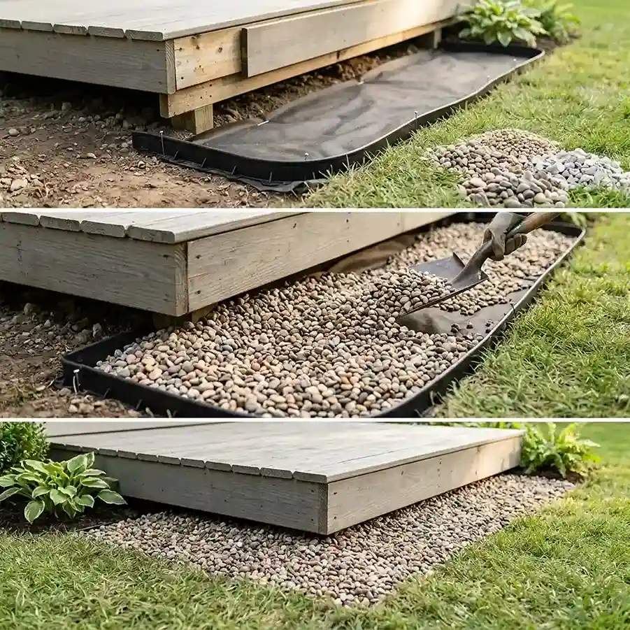 22. Install a Simple Gravel Skirt for a Minimal Look