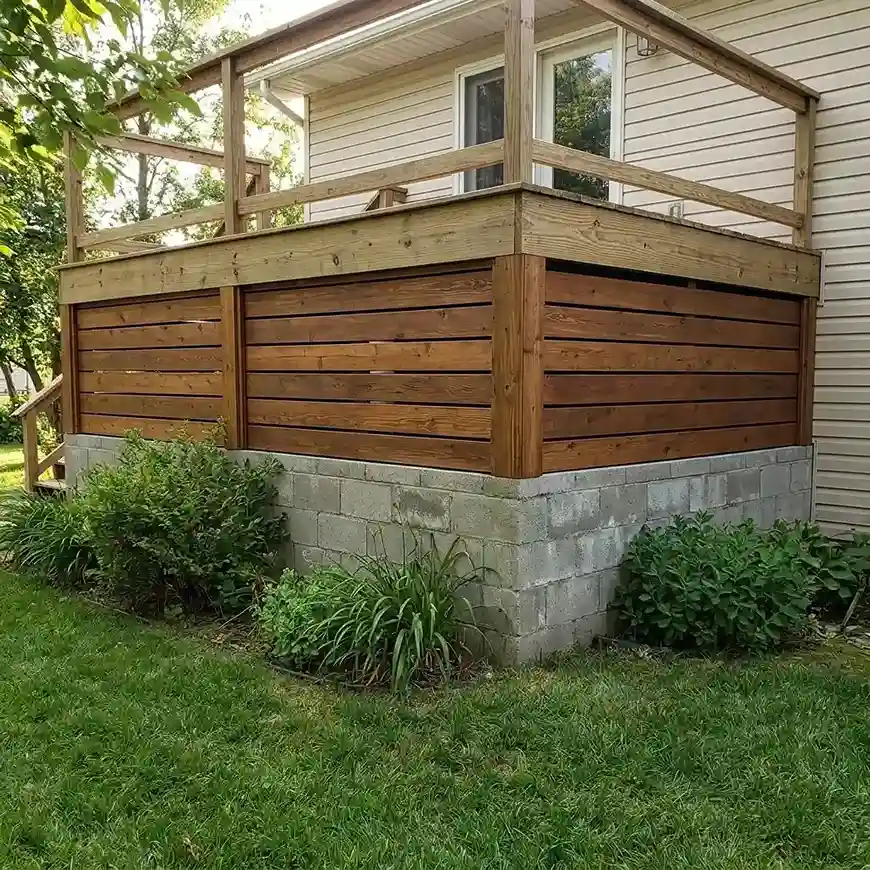 23. Combine Two Skirting Materials for a Custom Look