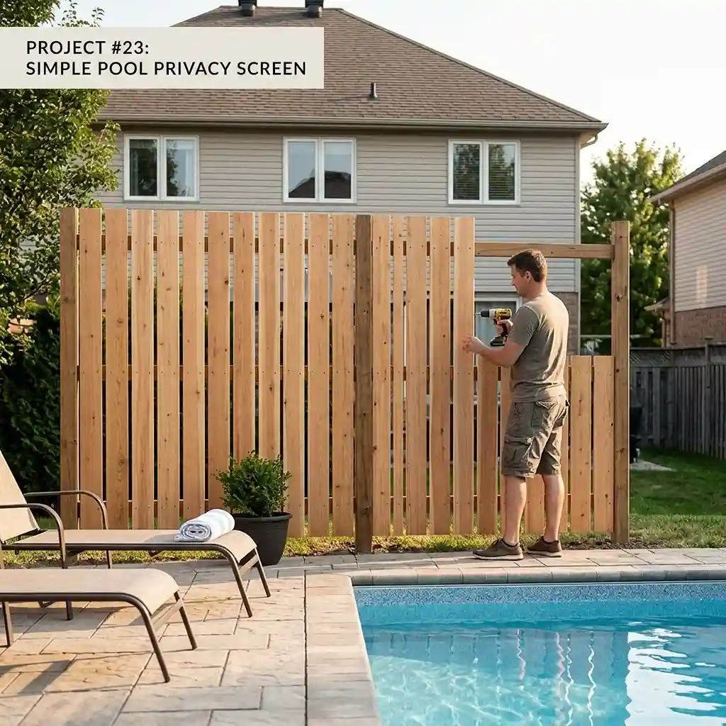 23. Install a Simple Pool Privacy Screen