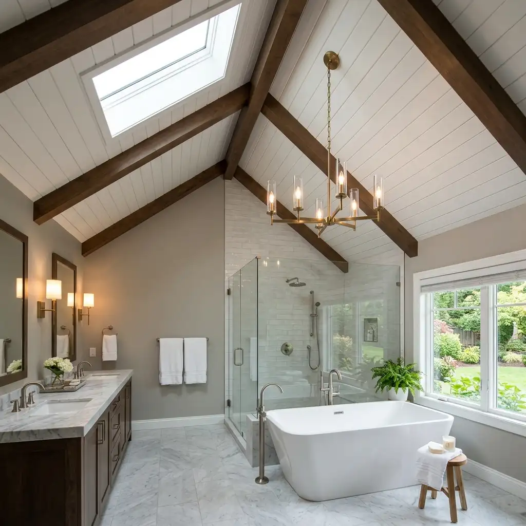 23. Install a Sloped Ceiling in the Master Bath