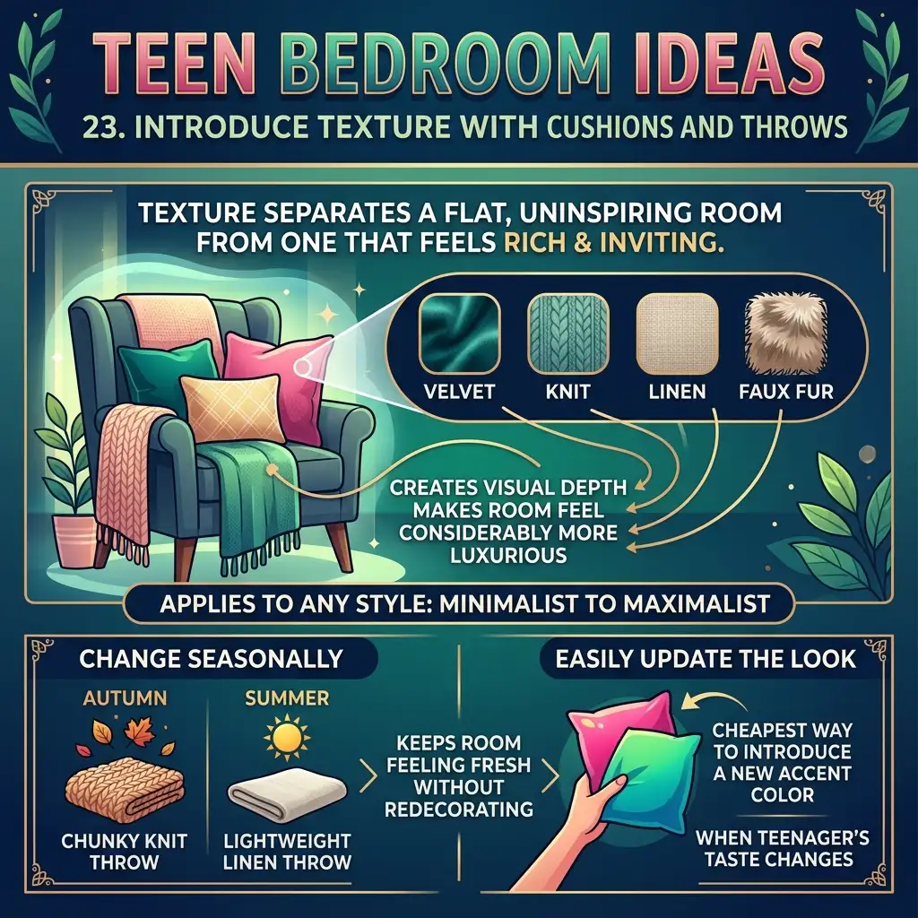 23. Introduce Texture With Cushions and Throws