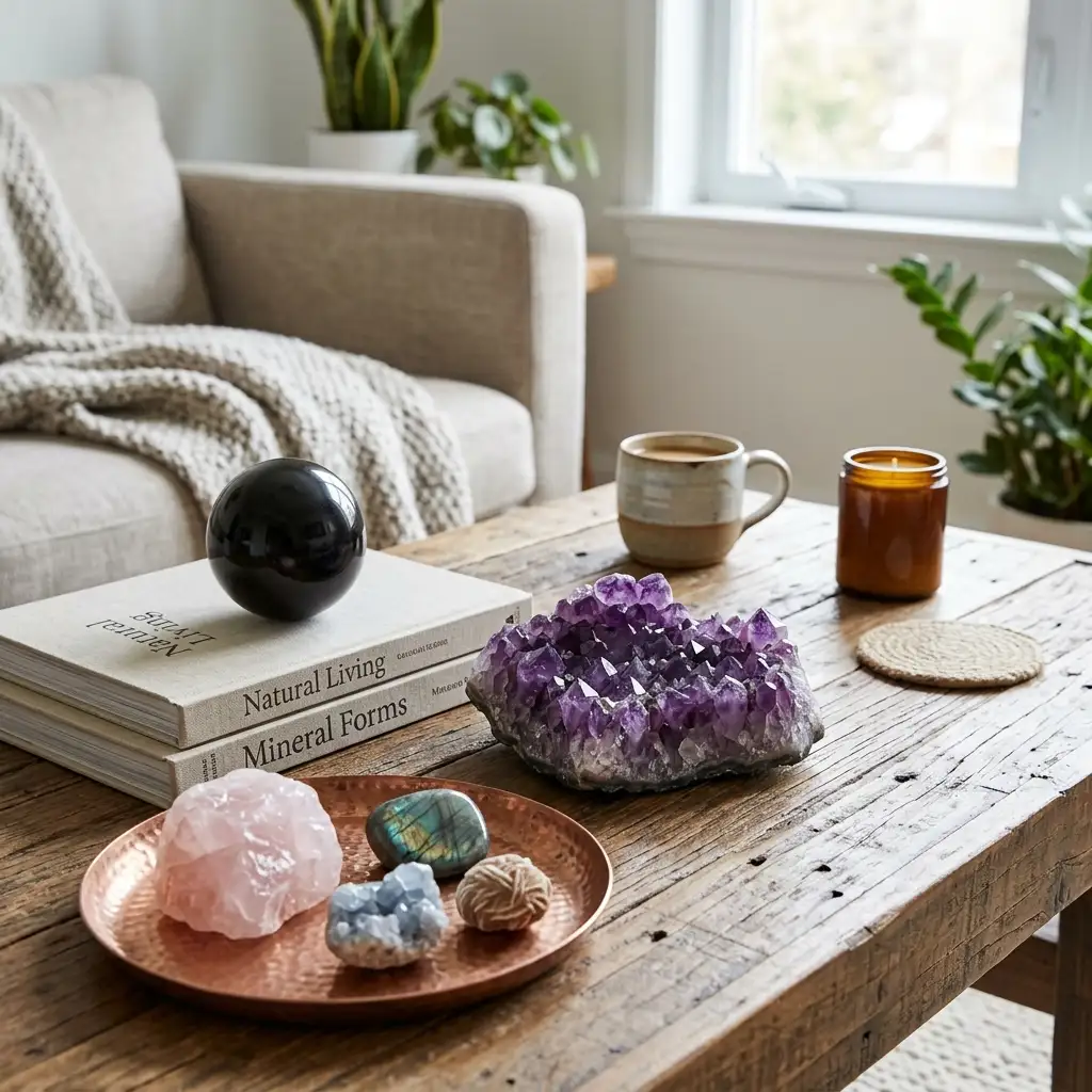 24. Incorporate Crystals and Natural Stones