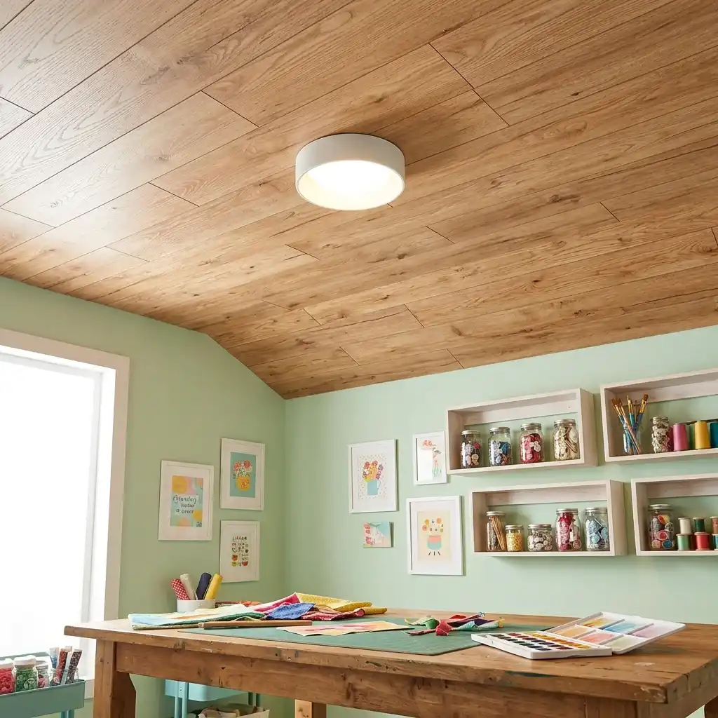 24. Install a Craft Room Ceiling on a Budget