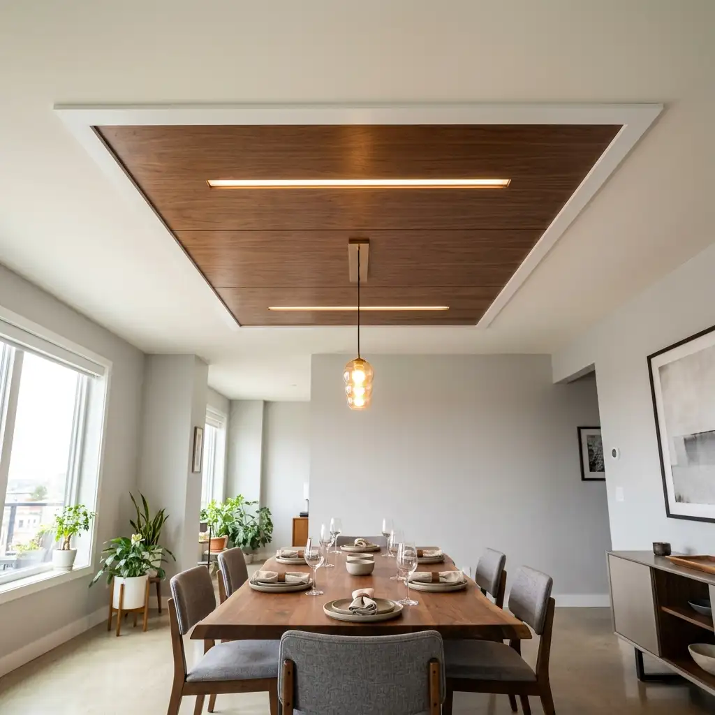 25. Create a Feature Ceiling Section Rather Than the Full Ceiling
