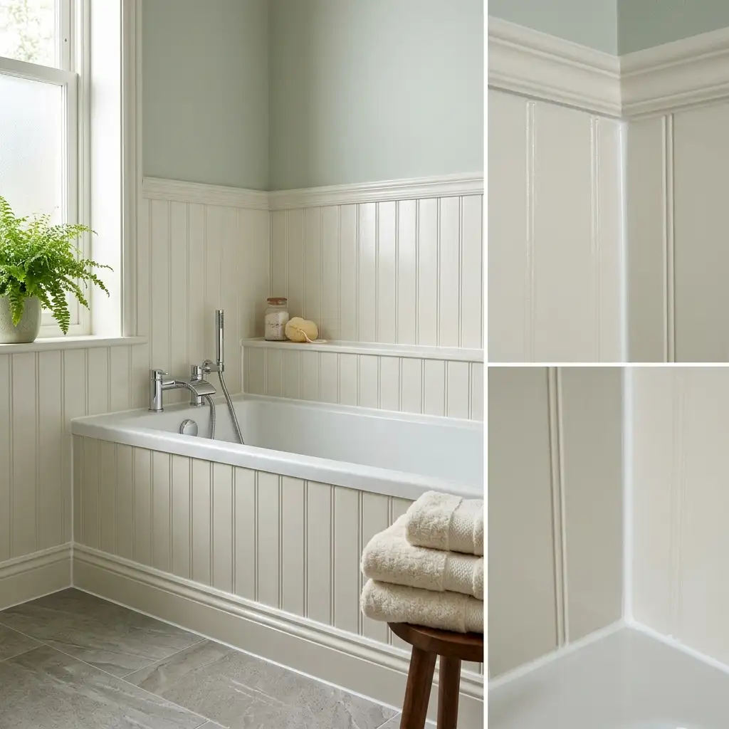 27. Beadboard Around a Bathtub Surround